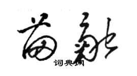 骆恒光苗融草书个性签名怎么写
