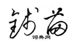 骆恒光钱苗草书个性签名怎么写