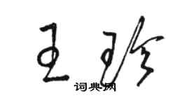 骆恒光王珍草书个性签名怎么写