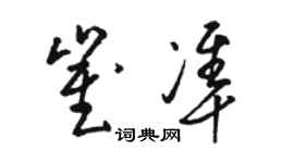 骆恒光崔准草书个性签名怎么写