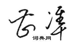 骆恒光曹准草书个性签名怎么写
