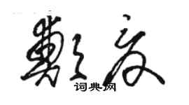 骆恒光郑夏草书个性签名怎么写