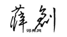 骆恒光薛创草书个性签名怎么写