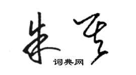骆恒光朱其草书个性签名怎么写