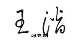 骆恒光王潜草书个性签名怎么写