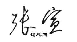 骆恒光张宣草书个性签名怎么写