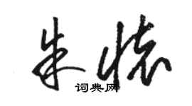 骆恒光朱怀草书个性签名怎么写