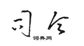 骆恒光司令草书个性签名怎么写