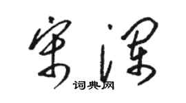 骆恒光宋澜草书个性签名怎么写
