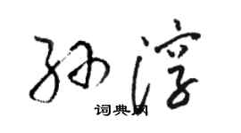 骆恒光孙淳草书个性签名怎么写