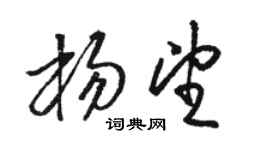 骆恒光杨望草书个性签名怎么写