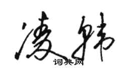 骆恒光凌韩草书个性签名怎么写