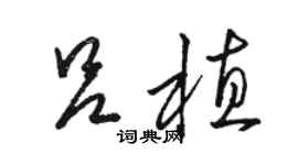 骆恒光吕植草书个性签名怎么写