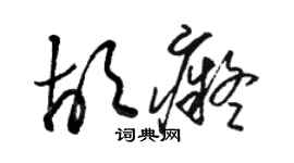 骆恒光胡痴草书个性签名怎么写