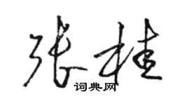 骆恒光张桂草书个性签名怎么写