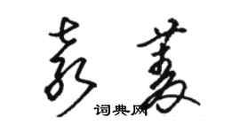 骆恒光袁菱草书个性签名怎么写