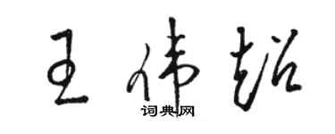 骆恒光王伟超草书个性签名怎么写