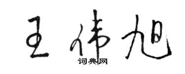 骆恒光王伟旭草书个性签名怎么写