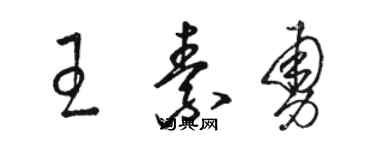 骆恒光王素勇草书个性签名怎么写