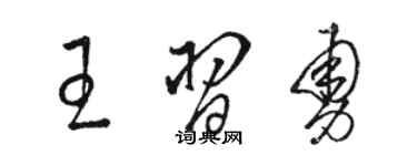 骆恒光王习勇草书个性签名怎么写