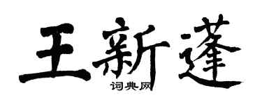 翁闿运王新蓬楷书个性签名怎么写