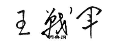 骆恒光王战军草书个性签名怎么写