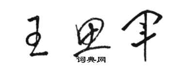 骆恒光王思军草书个性签名怎么写