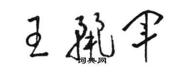 骆恒光王丽军草书个性签名怎么写