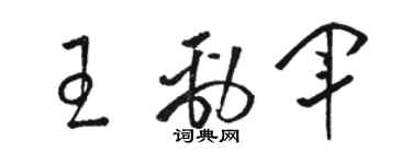 骆恒光王劲军草书个性签名怎么写