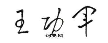 骆恒光王功军草书个性签名怎么写