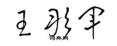骆恒光王彤军草书个性签名怎么写