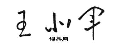 骆恒光王北军草书个性签名怎么写