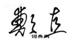 骆恒光郑直草书个性签名怎么写