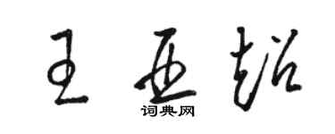 骆恒光王亚超草书个性签名怎么写