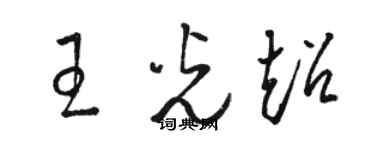 骆恒光王光超草书个性签名怎么写