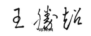 骆恒光王胜超草书个性签名怎么写