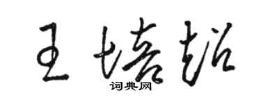 骆恒光王培超草书个性签名怎么写