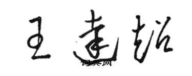 骆恒光王达超草书个性签名怎么写