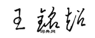 骆恒光王铭超草书个性签名怎么写