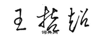 骆恒光王哲超草书个性签名怎么写