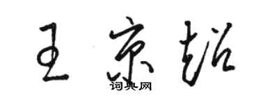 骆恒光王京超草书个性签名怎么写