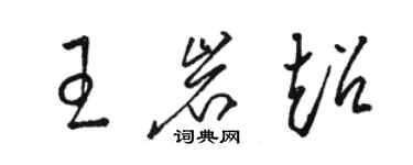 骆恒光王岩超草书个性签名怎么写