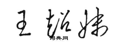 骆恒光王超妹草书个性签名怎么写