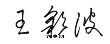 骆恒光王彩波草书个性签名怎么写