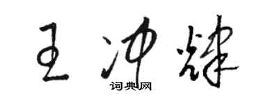 骆恒光王冲辉草书个性签名怎么写