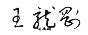 骆恒光王龙刚草书个性签名怎么写