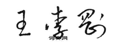 骆恒光王李刚草书个性签名怎么写