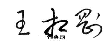 骆恒光王相刚草书个性签名怎么写