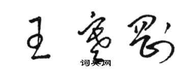 骆恒光王寒刚草书个性签名怎么写