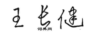 骆恒光王长健草书个性签名怎么写